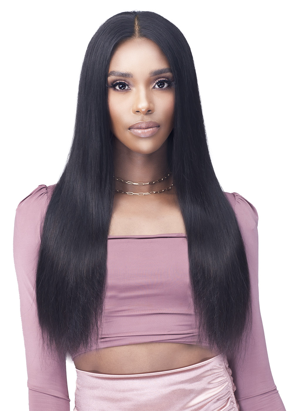 100% Human Hair Lace-Front Wig 26" (Straight) view 4